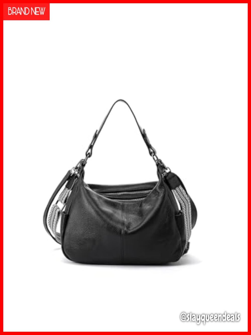 Genuine Leather Hobo Crossbody Shoulder Bag 3 Straps Women Work Purse